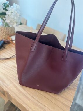 Mansur Gavriel Burgundy Leather Tote